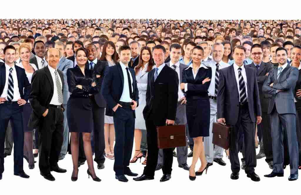 shutterstock_342695372 | Professionelles Coaching in Düsseldorf – Bobach Coaching & Consulting Eine große Gruppe professioneller Business Kunden