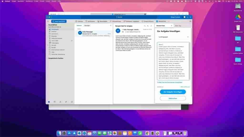 MeisterTask Outlook Plugin