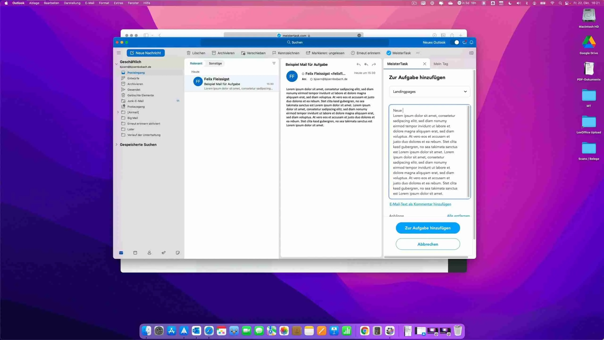 MeisterTask Outlook Plugin